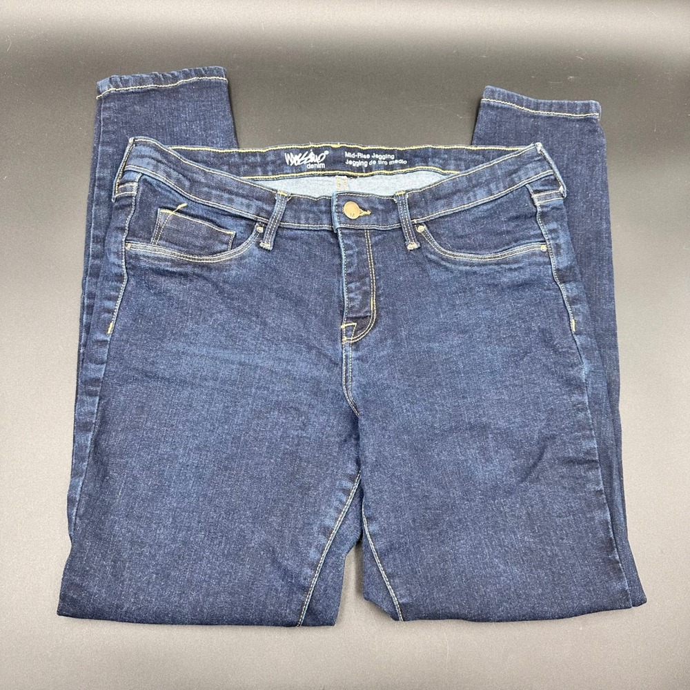 Mossimo Denim Dark Wash‎ Mid-Rise Jeggings Women's Pants Comfort Stretch